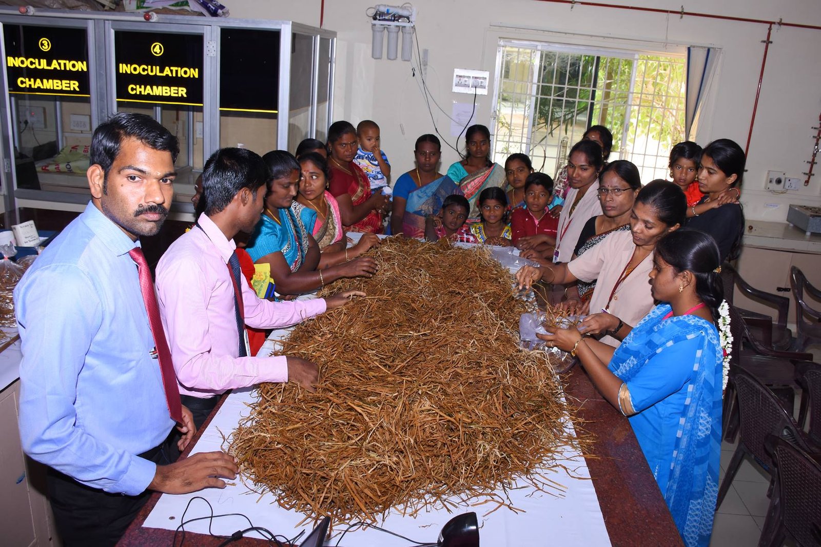 Training on Mushroom Cultivation.