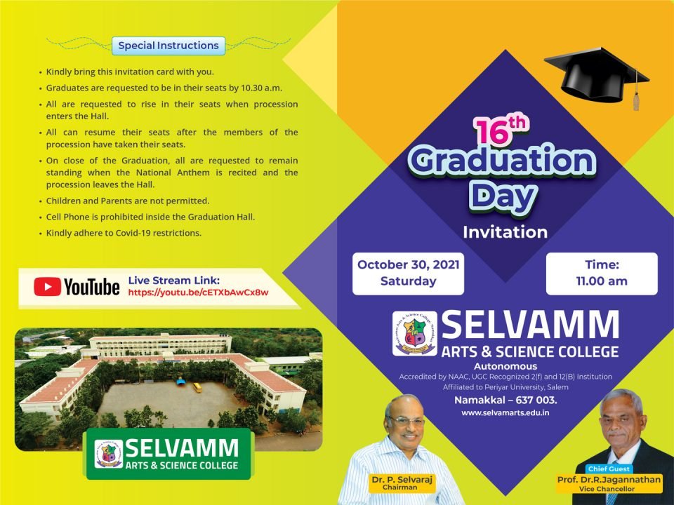 16th Graduation Ceremony - Selvamm Arts and Science College